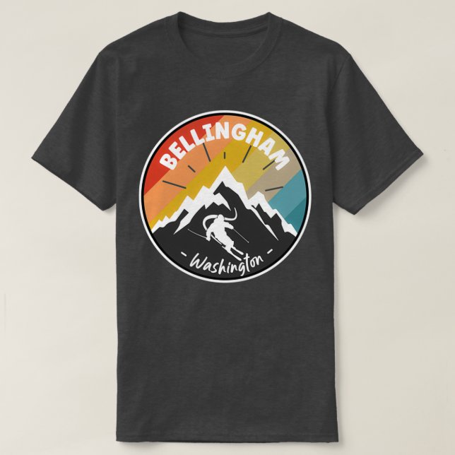 Skiing In Bellingham Washington T Shirt (Design framsida)