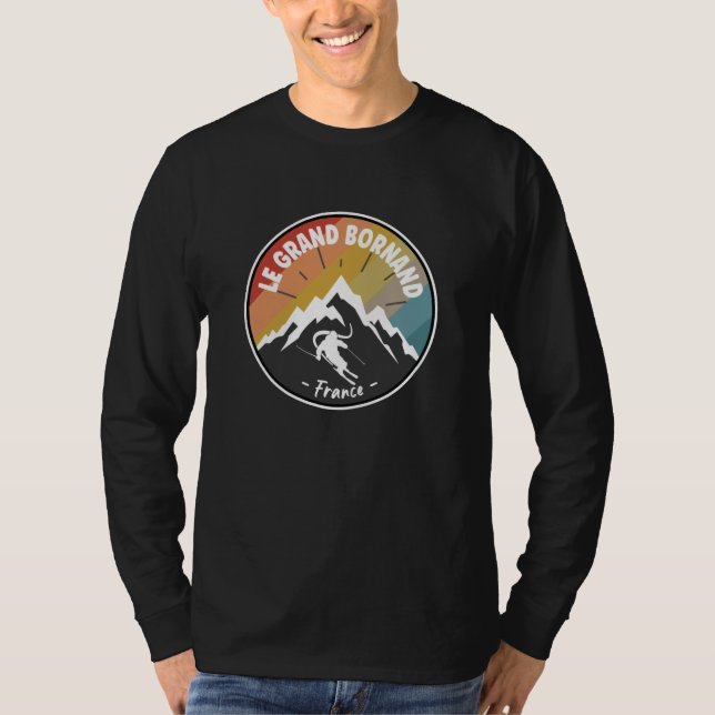 Skiing in Frankrike Le Grand Bornand T Shirt (Framsida)