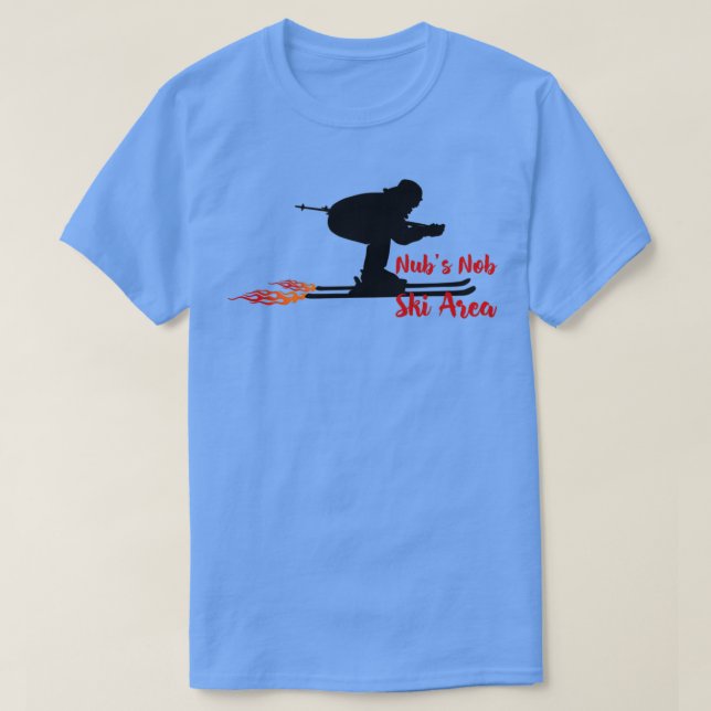 Skiing in Nubs Nob Ski Area T Shirt (Design framsida)