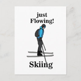 Skiing Just Flowing Skier Vykort
