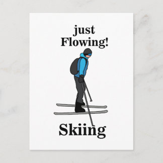 Skiing Just Flowing Skier Vykort