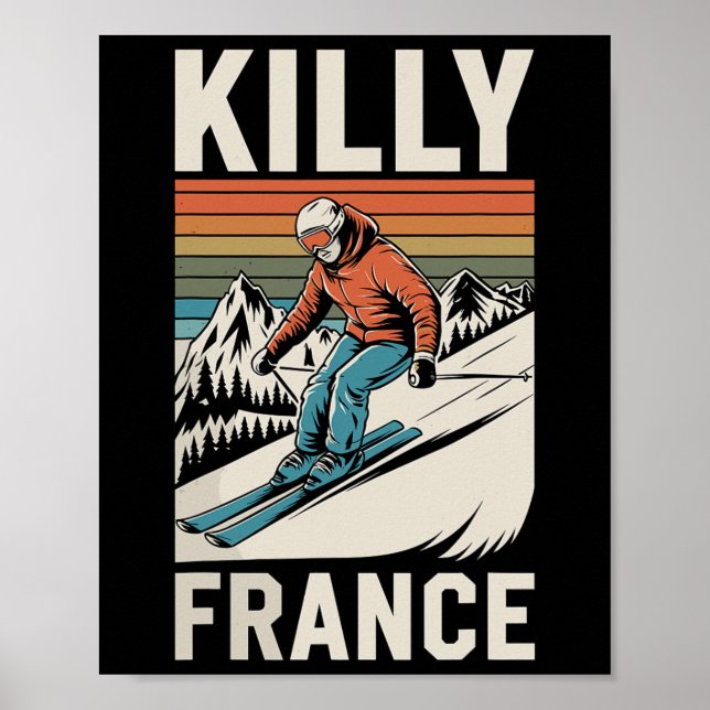Skiing Killy Frankrike Poster (Framsidan)