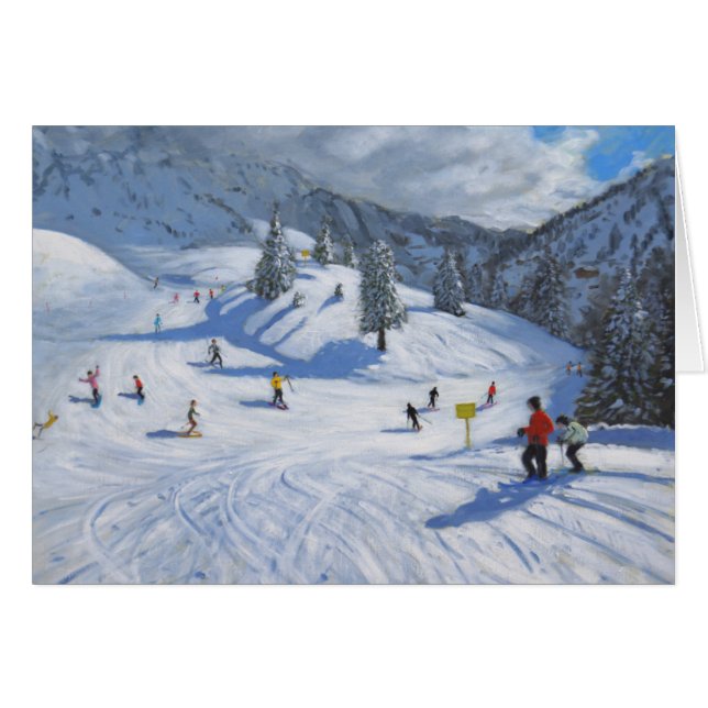 Skiing Kitzbhuel 2014 Hälsningskort (Framsidan Horizontal)