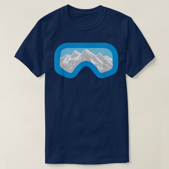 Skiing or Snowboard Goggle  T Shirt (Design framsida)