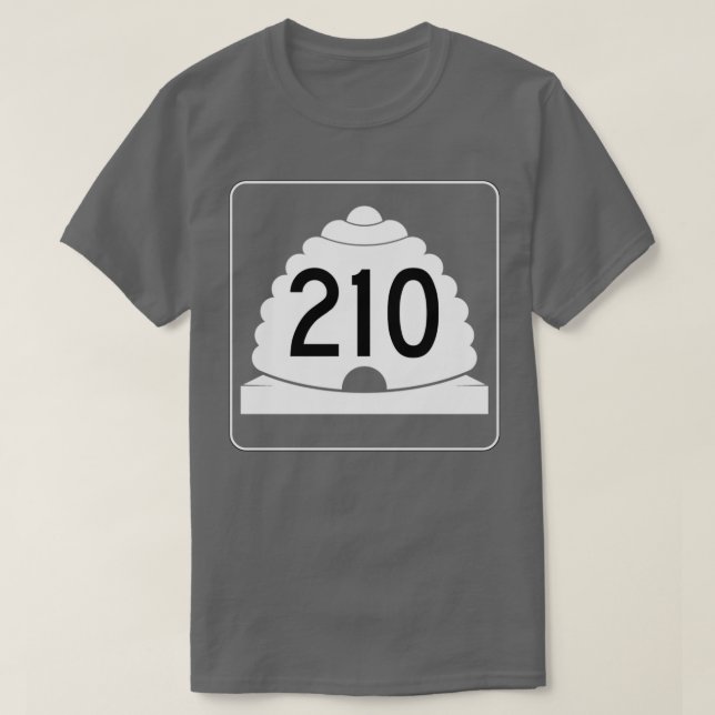 SKIING POWDER HIGHWAY UTAH ROUTE 210 SKI SNOWBOARD T SHIRT (Design framsida)