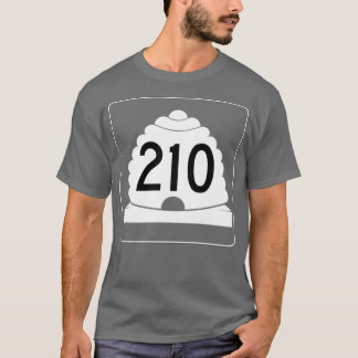 SKIING POWDER HIGHWAY UTAH ROUTE 210 SKI SNOWBOARD T SHIRT