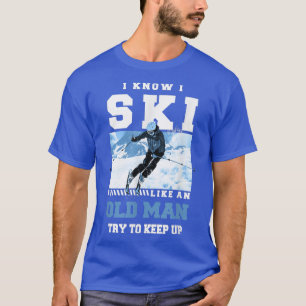 Skiing Season Family Kärlek Snö Gliding T Shirt