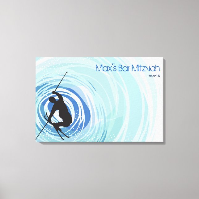 SKIING Sign-In Memory Board Canvastryck (Framsida)