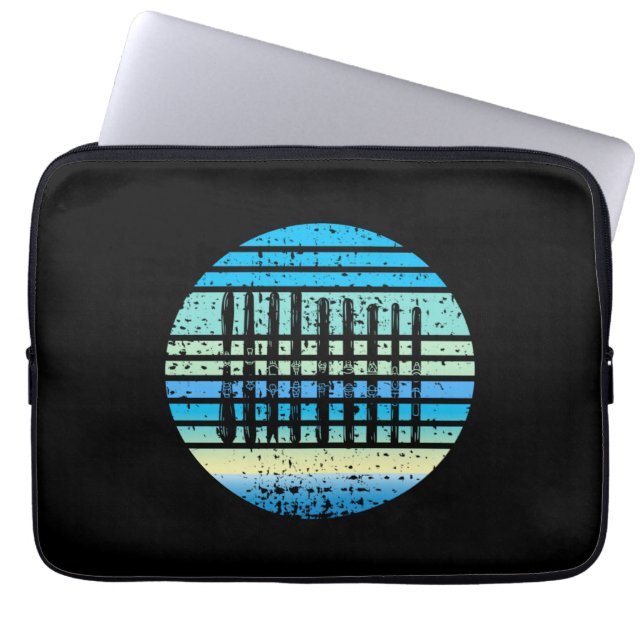 Skiing - Ski Boards Collection Funny Skiing Laptop Fodral (Framsidan)