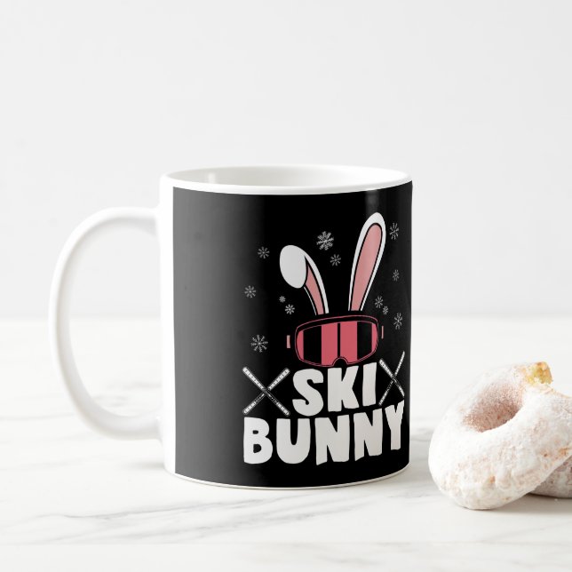 Skiing Ski Bunny Skier Winter Sports Kaffemugg (Med munk)