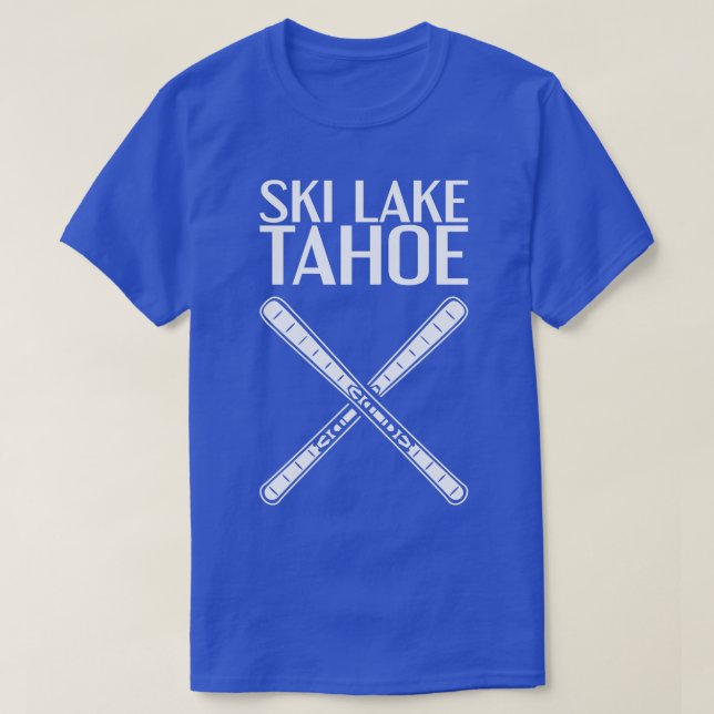Skiing Ski Sjö Tahoe 1 T Shirt (Design framsida)