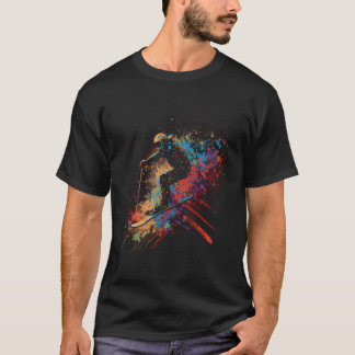 Skiing Ski T Shirt