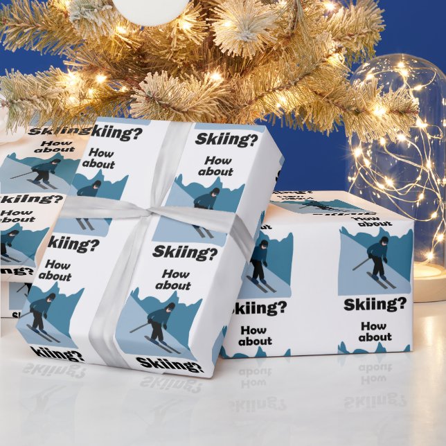 Skiing Skier How About Skiing Ski Lover Presentpapper (Helgdagar)