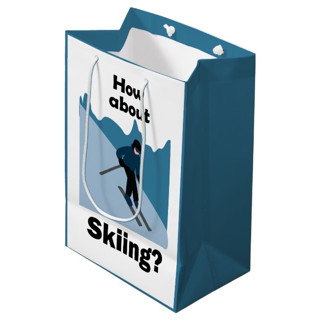 Skiing Skier How About Skiing Ski Party (Framsidan Vinklad)