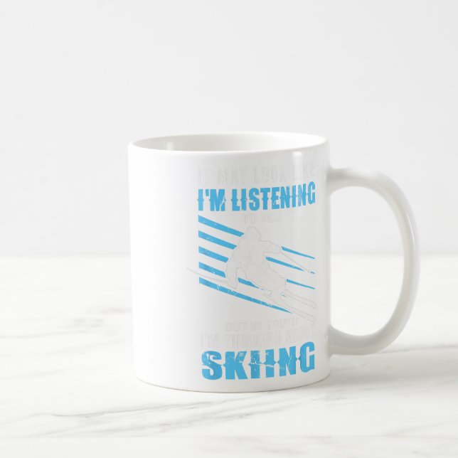 Skiing Skier - Ski Rider - Skiing Kaffemugg (Höger)