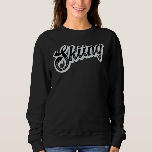 Skiing Skier T Shirt (Framsida)