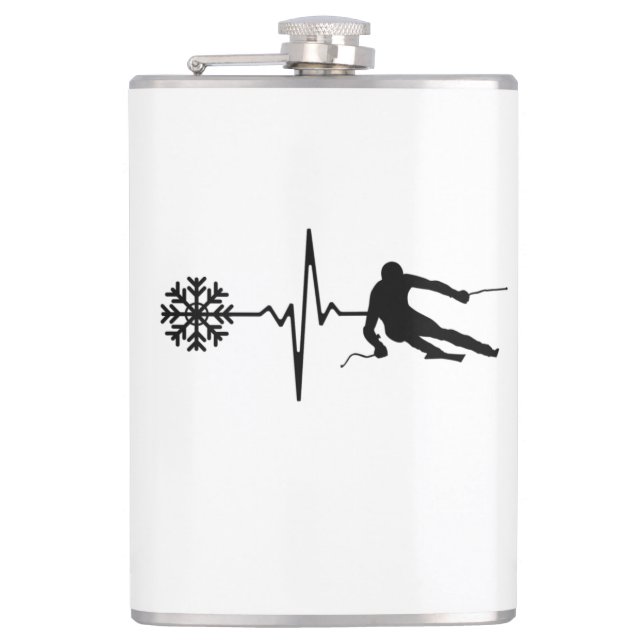 Skiing - Skiing Heartbeat Skier Gift Fickplunta (Framsidan)