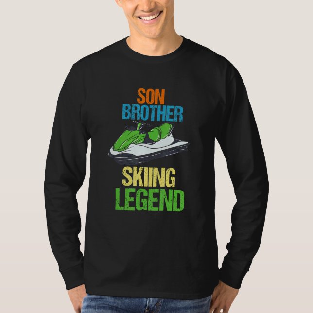 Skiing Skiing Legend, Downhill, Ski, Jetski, Jet S T Shirt (Framsida)