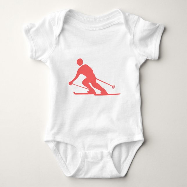 Skiing - Tropisk Rosa Tee (Framsida)