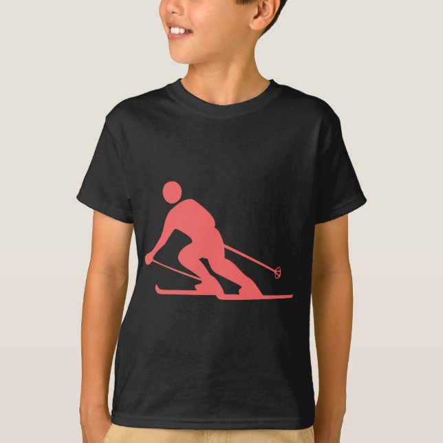 Skiing - Tropisk Rosa Tee (Framsida)