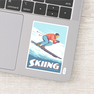 Skiing tror att Retro-utskrift kommer Klistermärken