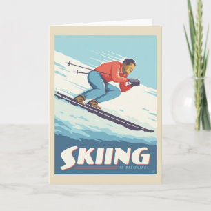 Skiing tror att Retro-utskrift kommer Kort