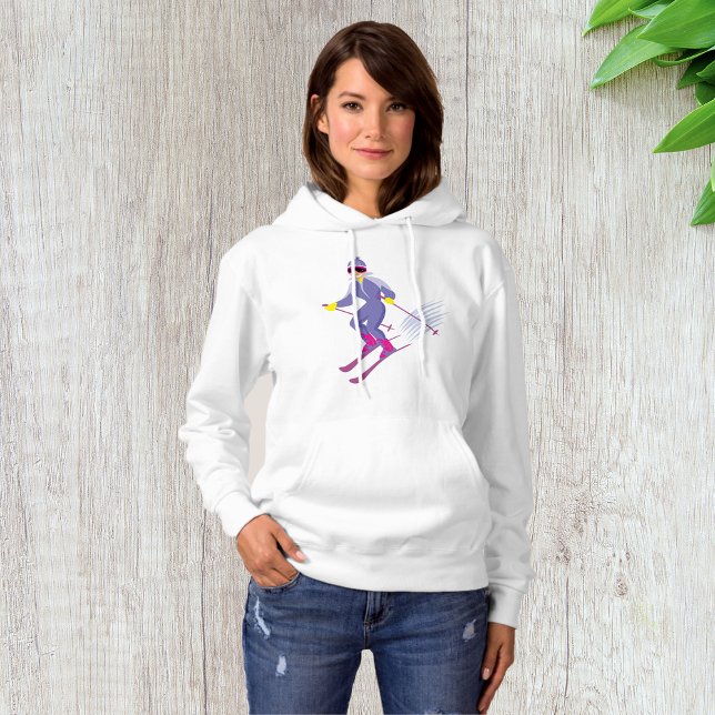 Skiing Womens Hoodie T Shirt (Skapare uppladdad)