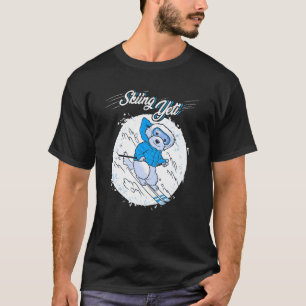Skiing Yeti Hund Skier Winter Sports Ski T Shirt