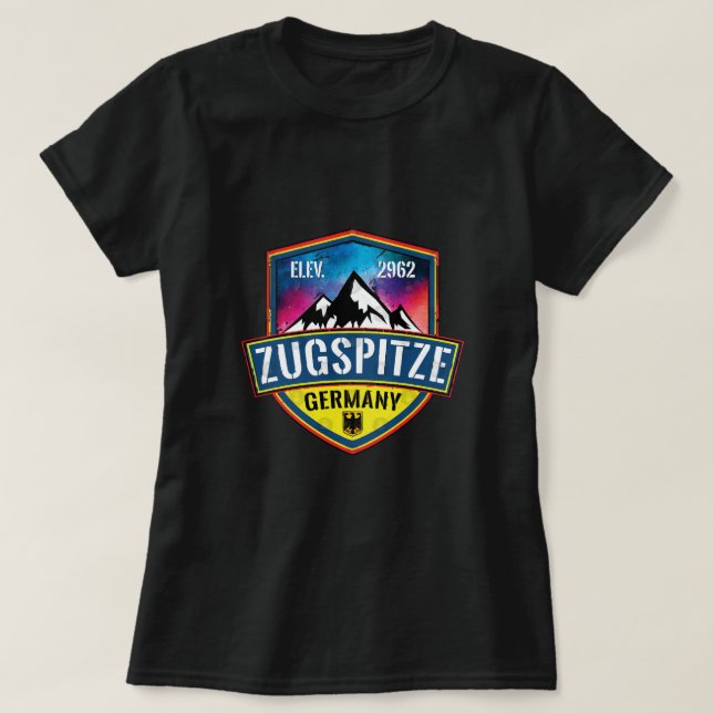 Skiing Zugspitze Tyskland Ski Skiing Älskare T Shirt (Design framsida)