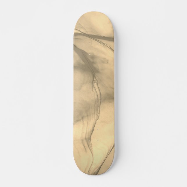 Skiktad Brun / Guld Mini Skateboard Bräda 18,5 Cm (Framsida)