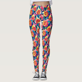 Skiktade kärleksrosor leggings