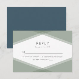 Skiktat geometriskt och blått skiffersvar OSA kort