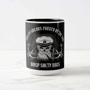 SKILDADE SAILORS/SALTY HUNDAR Två-Tonad MUGG