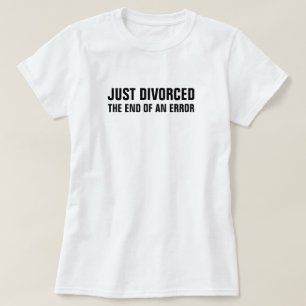 Skilja sig från precis avsluta av ett fel t-shirt