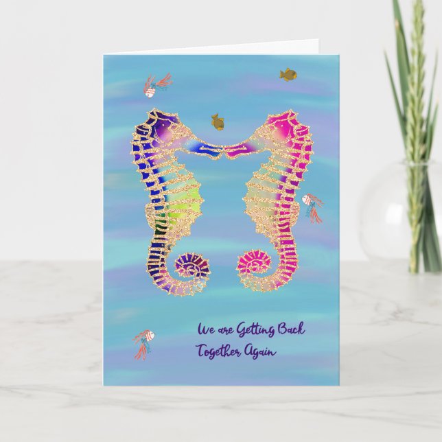 Skiljeförsoning med Illustrated Seahorse Meddelande (Framsida)