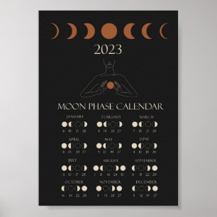 Skiljemalender för 2023 i Måne Poster