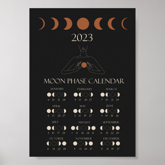 Skiljemalender för 2023 i Måne Poster (Framsidan)