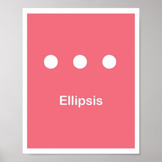 Skiljetecken - Ellips Poster (Framsidan)