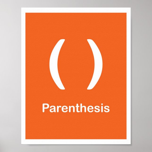 Skiljetecken - Parentes Poster (Framsidan)