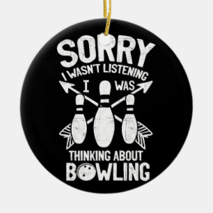 Skiljetillbehör Förlåt att jag Bollar Bowlers R Julgransprydnad Keramik