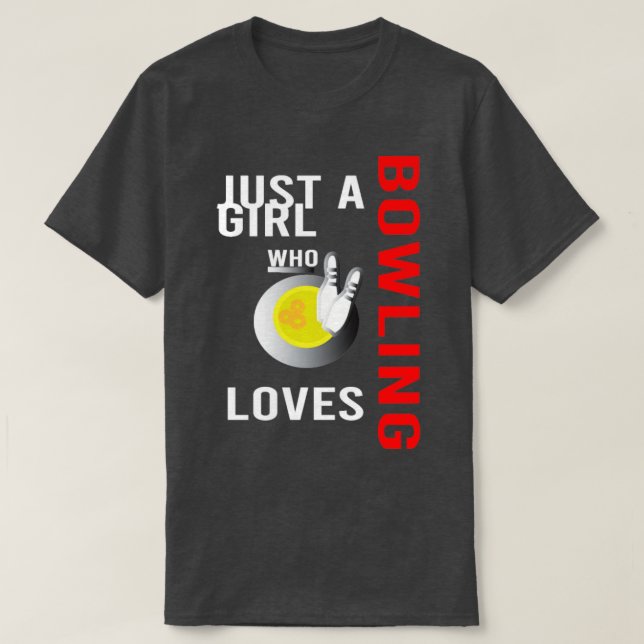 Skiljförbund med nio stift bowlareare klubb genom  t shirt (Design framsida)