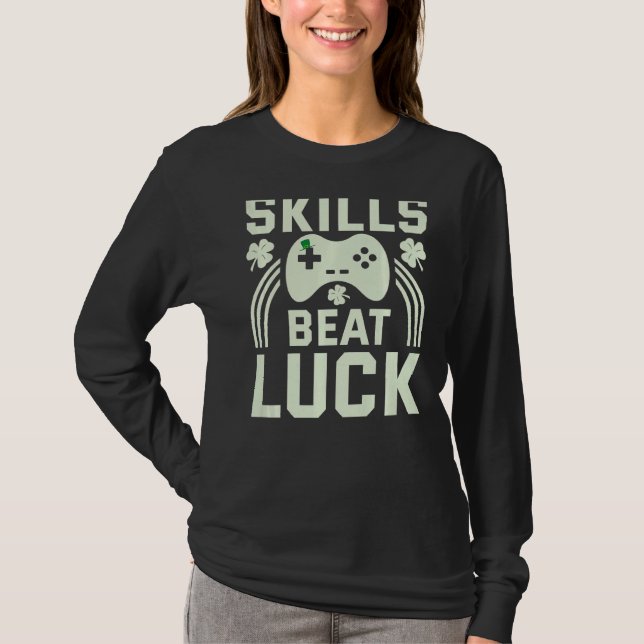 Skill Beat Tur Lucky Boys Gamer St Patricks T Shirt (Framsida)