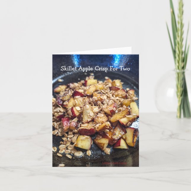 Skillet Apple Crisp Recipe Card Kort (Framsida)