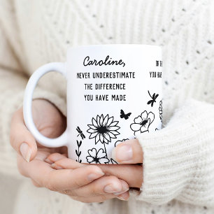"Skillnad Du Har Gjort" Personligt Namn Anpassat Kaffemugg