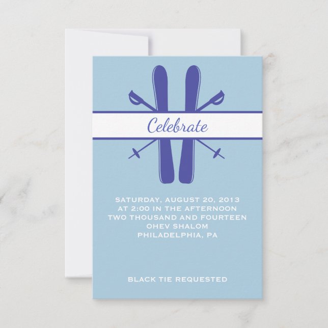 SKILLNAD HISS Pub Bat mitzvah Party-kort Inbjudningar (Framsida)