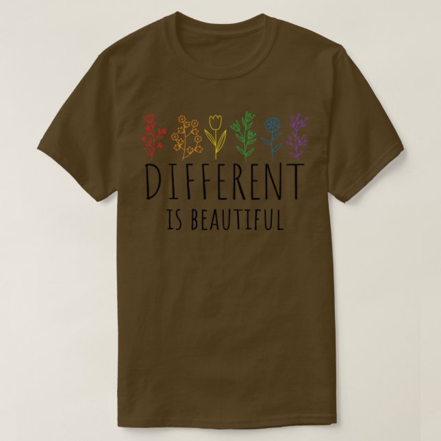 Skillnaden är vacker t shirt (Design framsida)