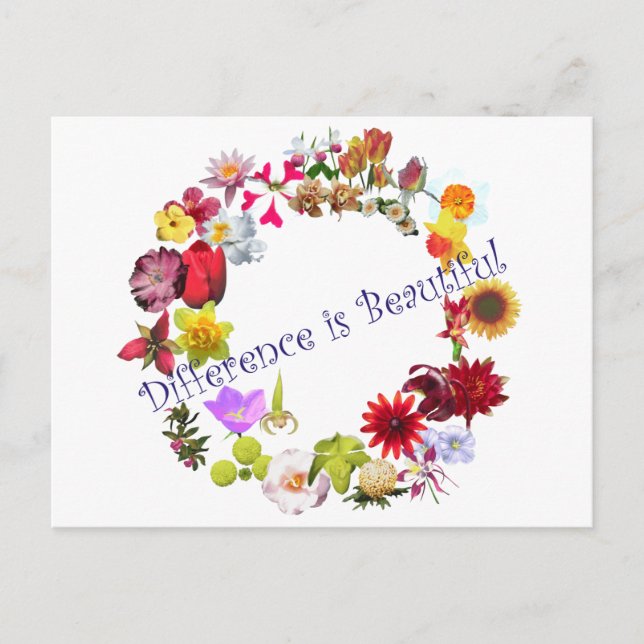 Skillnaden är vacker vykort (Framsida)