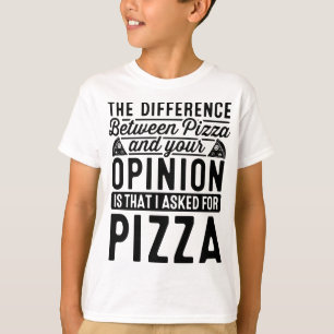 Skillnaden mellan Pizza och du Pizza Älskare I T Shirt