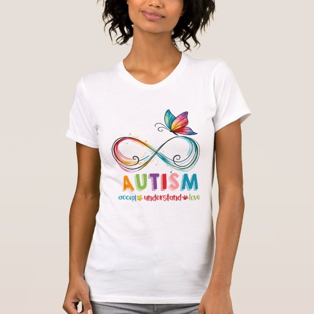 Skillnader i tillväxt: medvetenhet om autism t shirt (Framsida)