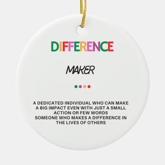 Skillnadsgåvor till kvinnor, gåvor till Tack Julgransprydnad Keramik (Framsidan)